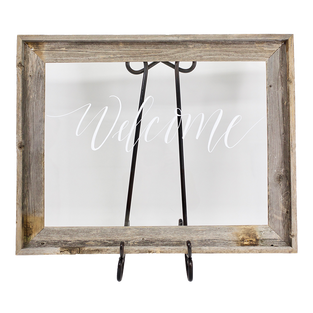 Welcome sign (18x24) with tabletop easel. Customizable with your names + date.
                    
                    