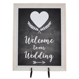 Welcome Sign (18x24) with Tabletop Easel   (Initials customizable in heart)
                    
                    