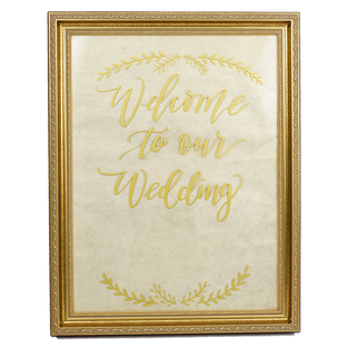Welcome sign (18x24) with tabletop easel. Customizable with your names
                    
                    