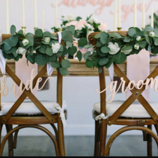 Bride + Groom Chair Signs